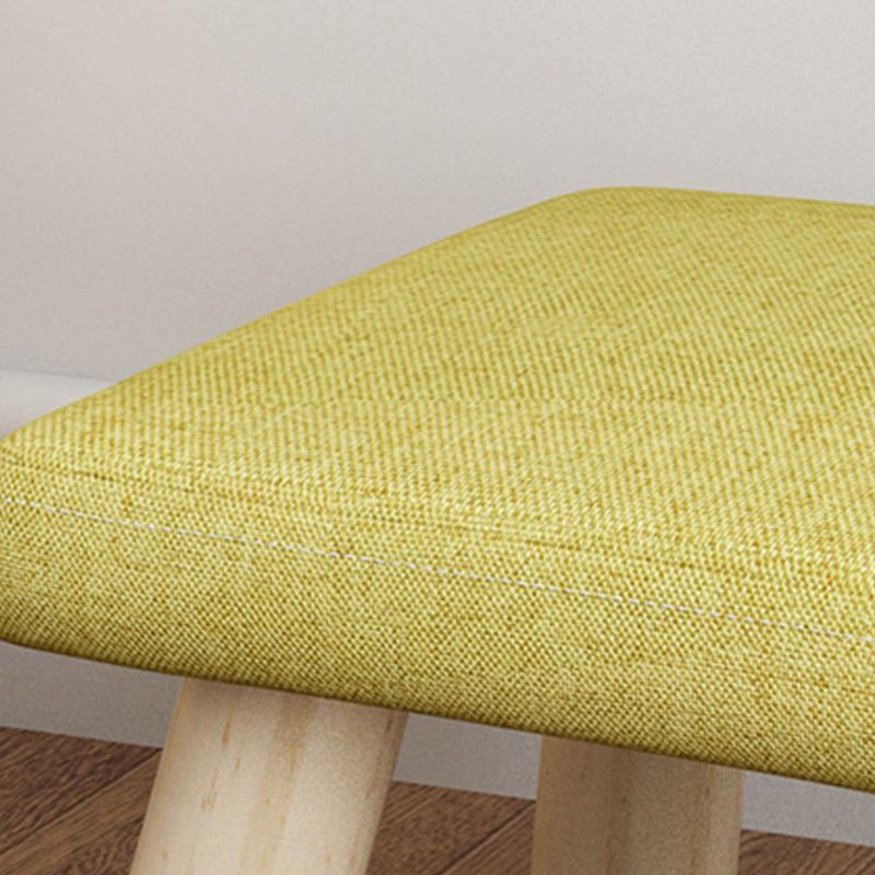 Cotton Linen Ottoman Wood Frame Whole Colored Contemporary Upholstered Ottoman