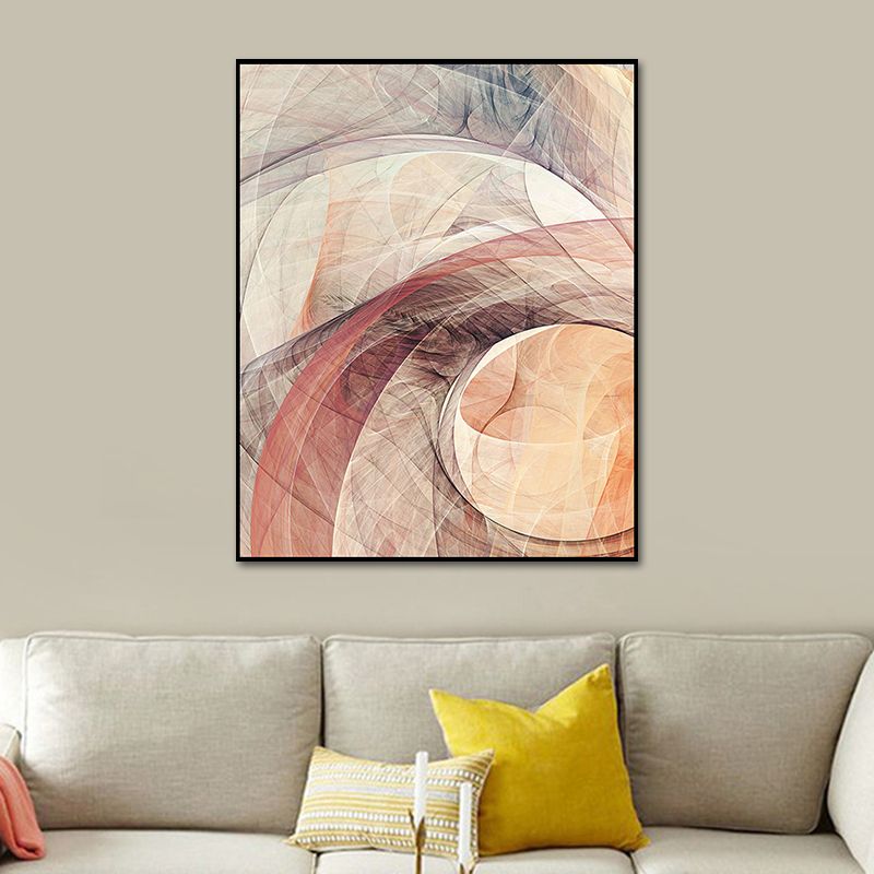 Abstract Pattern Wall Decor Orange Canvas Painting Textured, Multiple Sizes Options