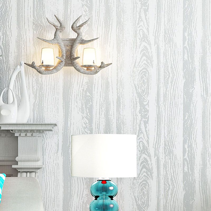 Bedroom Wallpaper with Wooden Texture in Brown and Beige , 20.5"W x 33'L, Non-Pasted