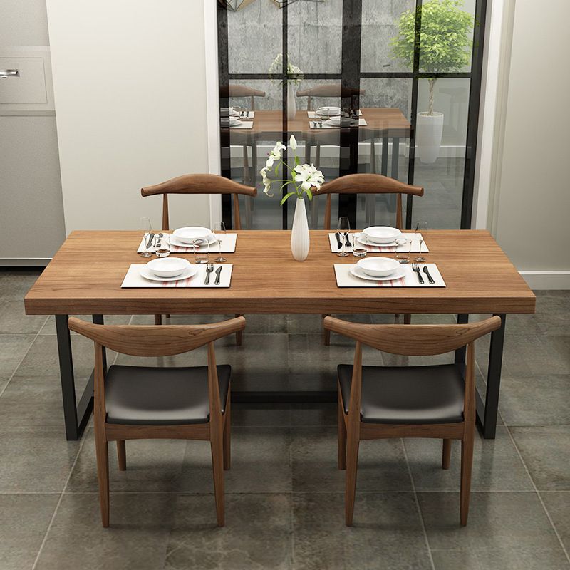 Modern 1/5/7 Pieces Dining Set Rectangle Pine Wood Dining Table for Cafe