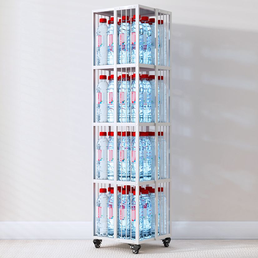 Modern Metal Bookshelf Standard Closed Back Shelf Vertical Bookcase