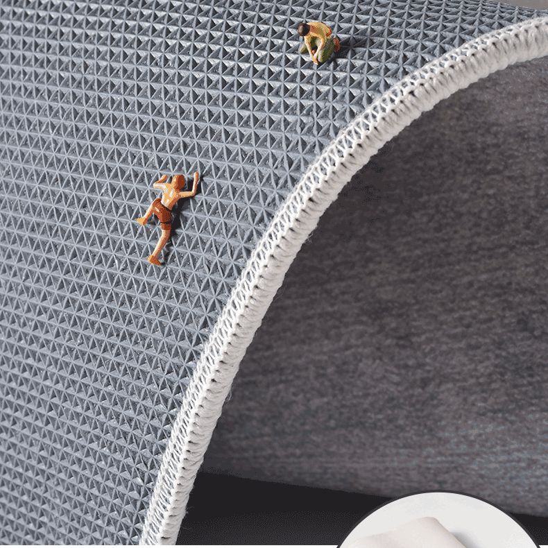 White Tone Home Decor Carpet Simple Abstract Color Block Area Rug Polyester with Stain Resistant Rug