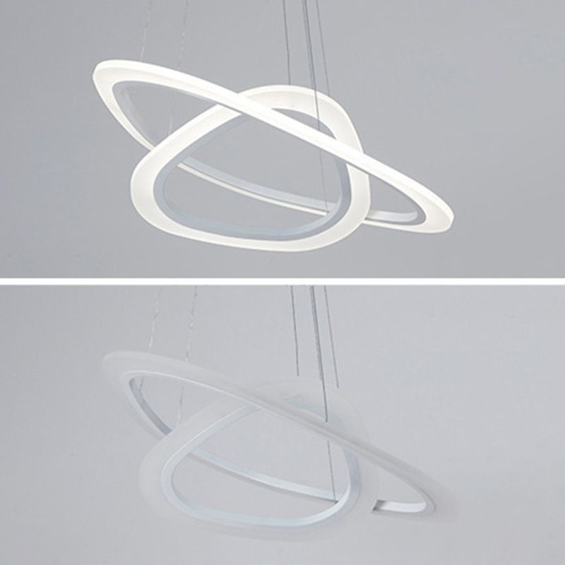 Postmodern Simplicity Triangle LED Chandelier Light Fixtures Acrylic Hanging Pendant Lights for Restaurant