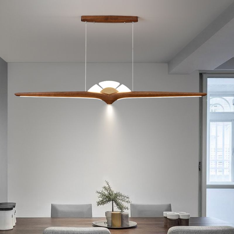 Wooden Hanging Island Lights Modern White Shade Island Lighting Ideas