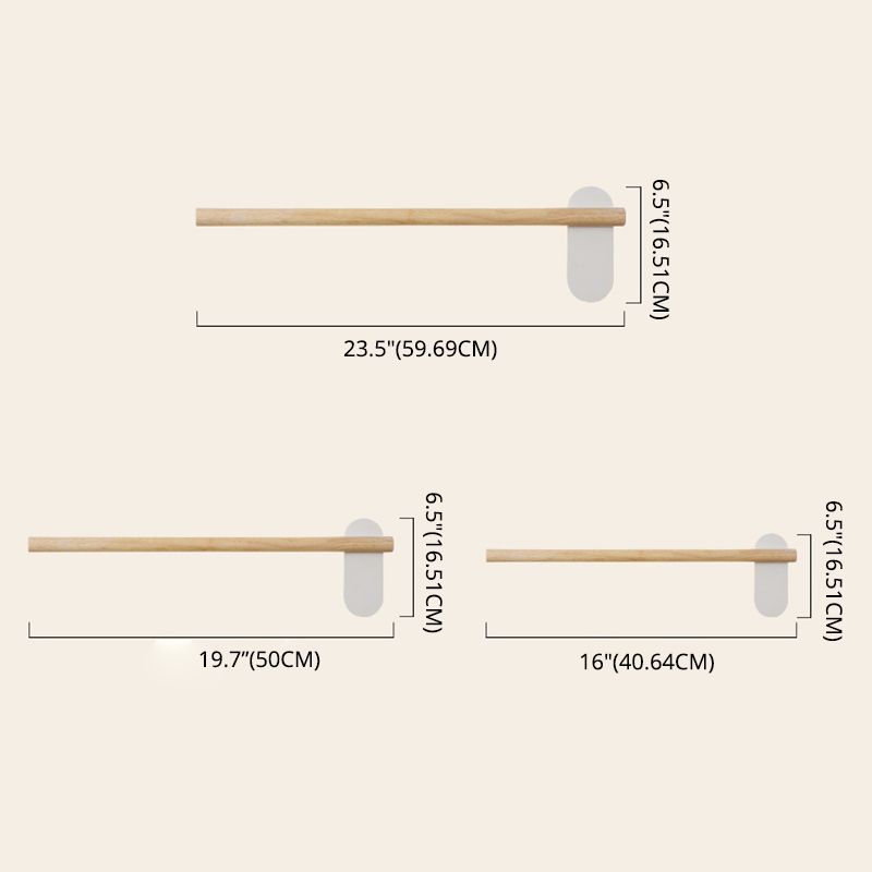 Bar rond en bois mural vanité légère luminaire de vanité de style nordique pour salle de bain