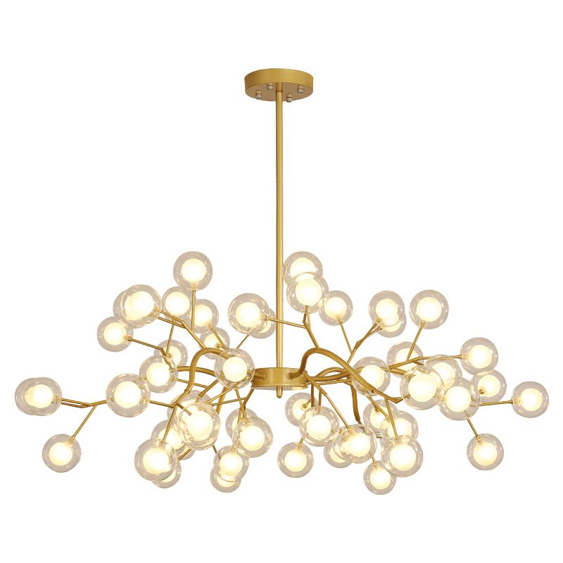 Multi Head Chandelier Light Fixtures Restaurant Glass Hanging Chandelier