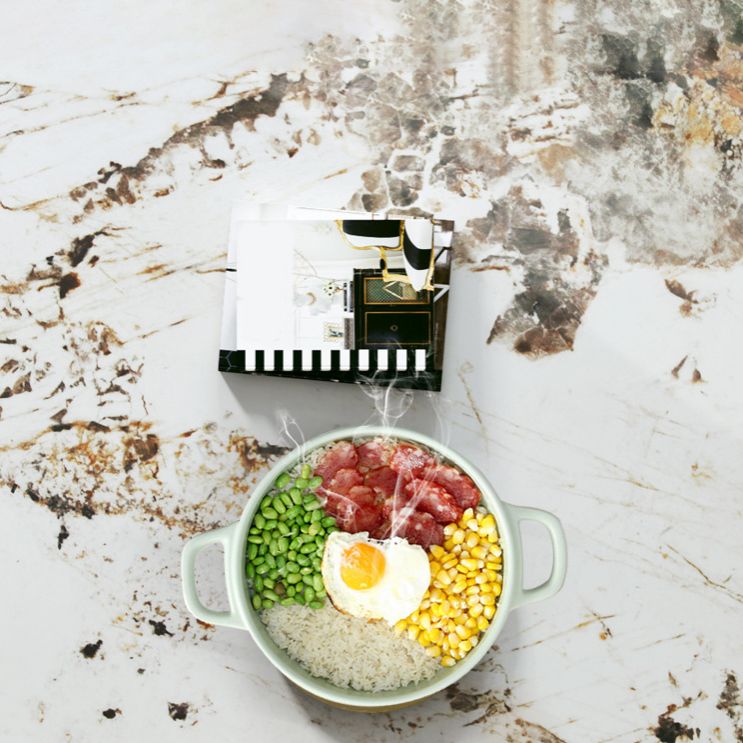 Modern Sintered Stone Top Dining Set Rectangle 1/2/5/7 Pieces Dinette Table Set