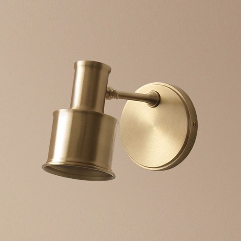 1-Licht-Halbzylinder-Schatten Wandleuchte postmoderne Wandbeleuchtung im Messing