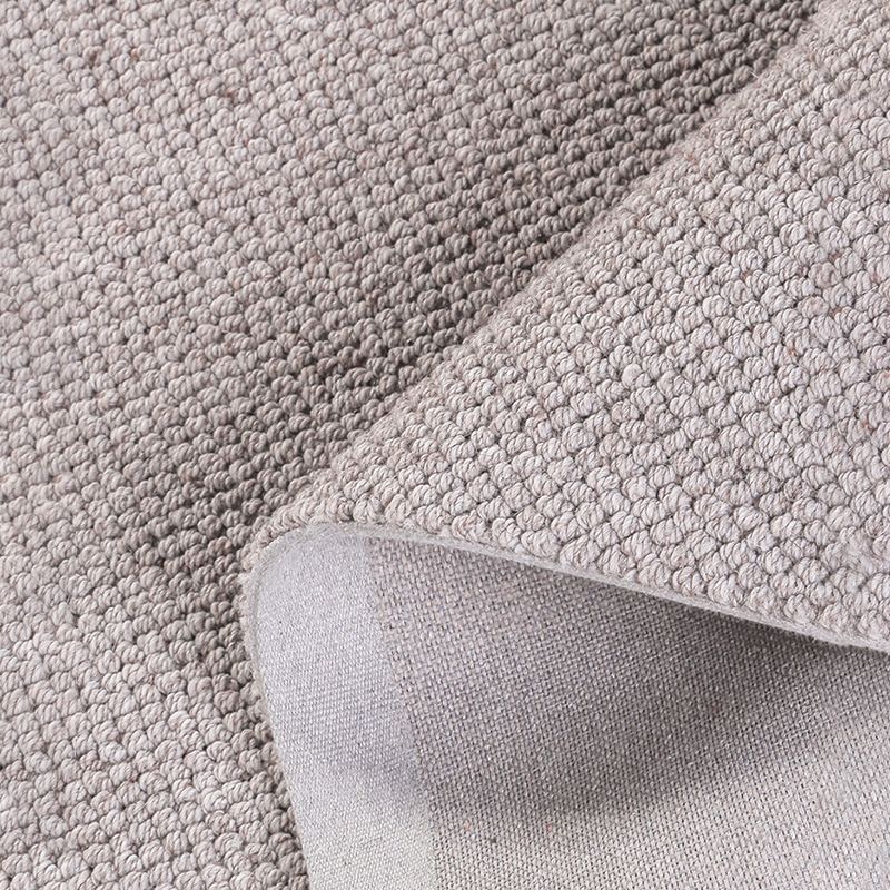 Ausgefallener grauer moderner Teppich aus einfarbigem Polyester mit rutschfester Rückseite für die Inneneinrichtung