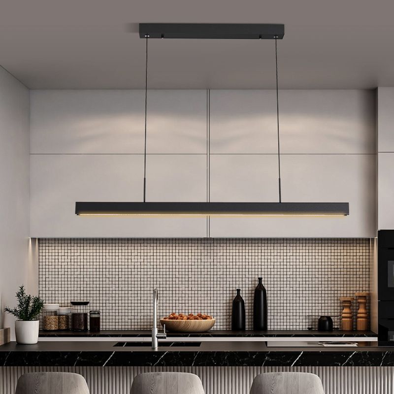 Rectangular Shape Island Pendant Modern Style Metal 1 Lights Island Lighting for Bedroom