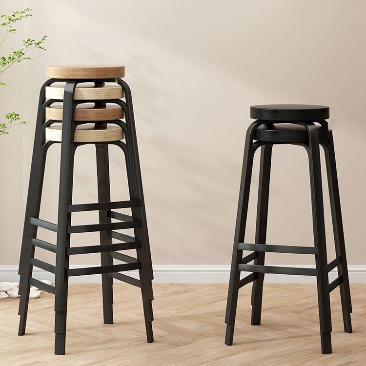 Modern Stackable Counter Height Stools Backless Bar Stools for Restaurant