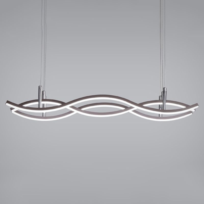 Contemporary Style Linear Shape Island Lighting Ideas Metal 3 Light Island Pendants