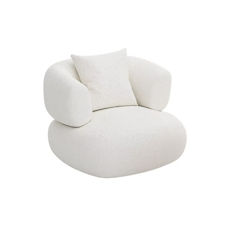 Wool Recessed Arm Sofa Contemporary Standard Sofa for Living Room
