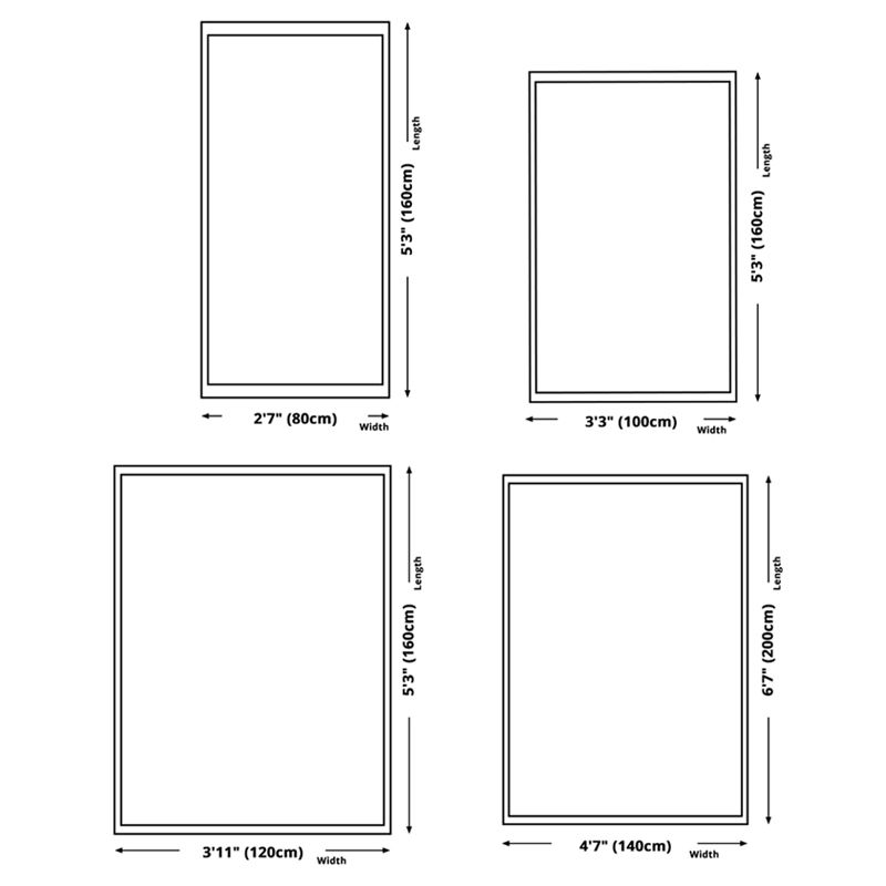 Minimalist Geometric Print Carpet Non-Slip Backing Area Rug Polyster Rug for Living Room