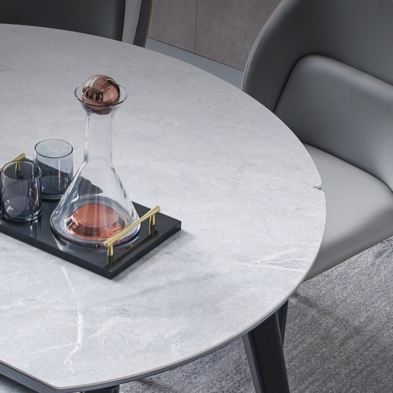 Matte Finish Stone Top Dining Table Set 1/2/5/7 Pcs Modern Dinette Set