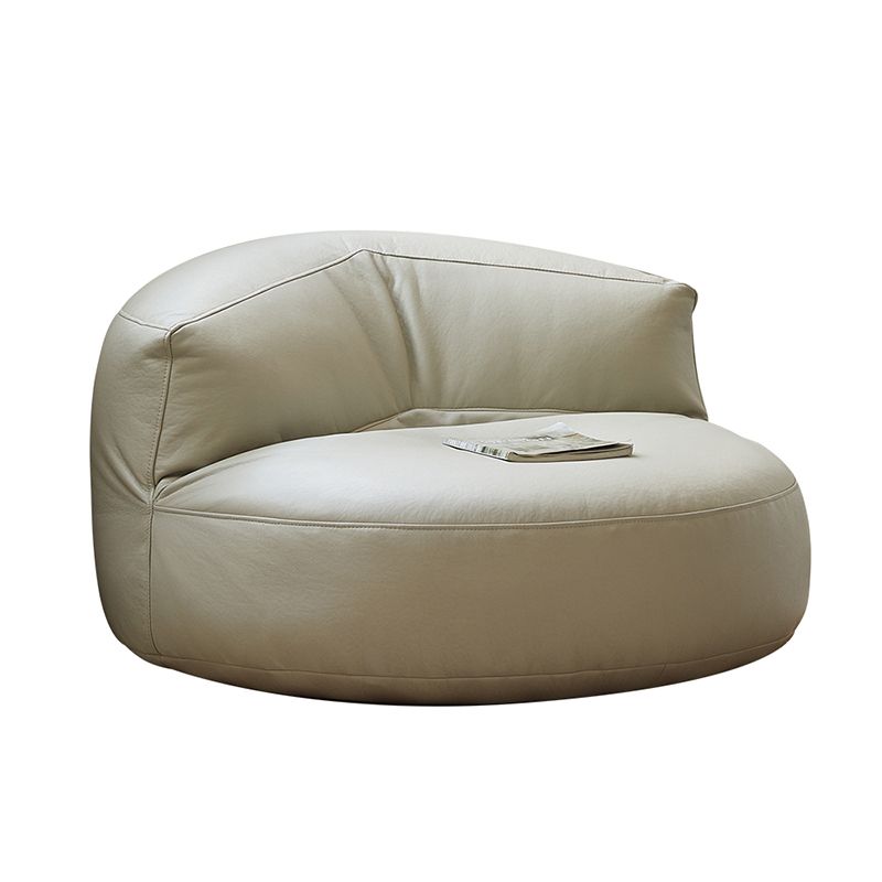 Modern Fixed Back Chair Solid Color Faux Leather Armless Chair