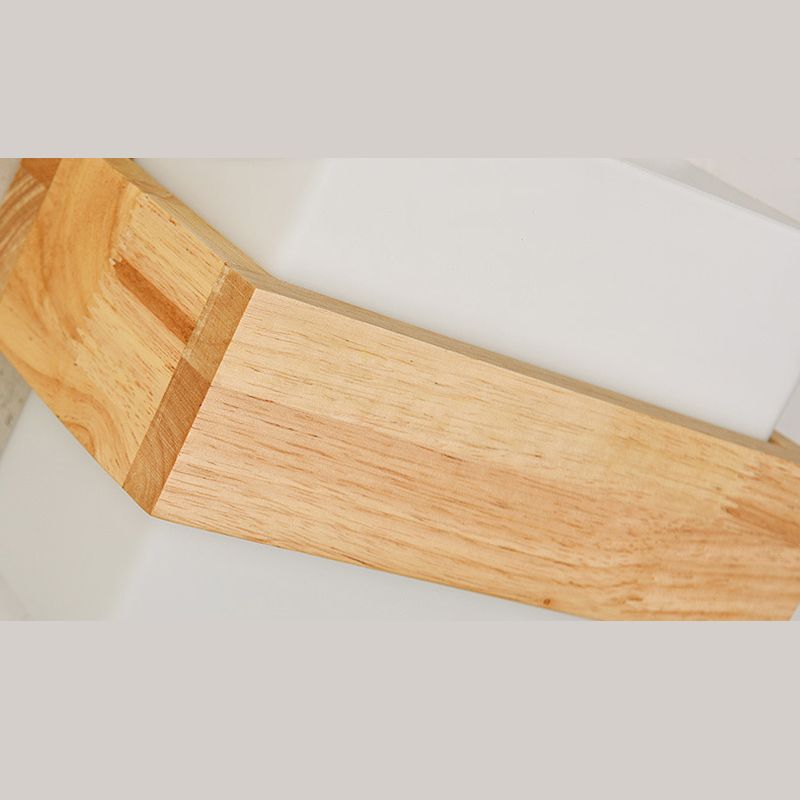 Lámpara de pared de madera de madera de led minimalista moderno lámpara de vidrio lámpara de noche