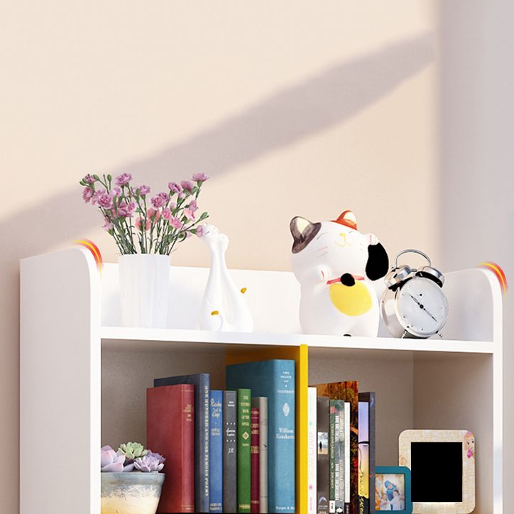 Contemporary Closed Back Bookshelf Freestanding Cubby Storage Bookcase