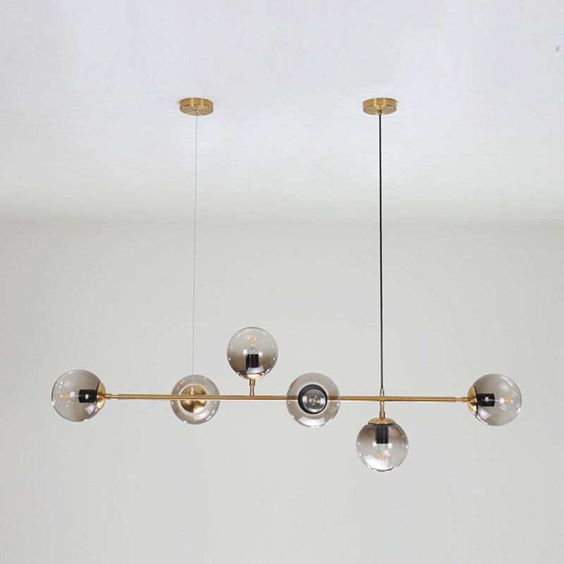 Modern Style Molecule Over Island Lighting Glass Multi-Lights Hanging Pendant Lights for Dining Room