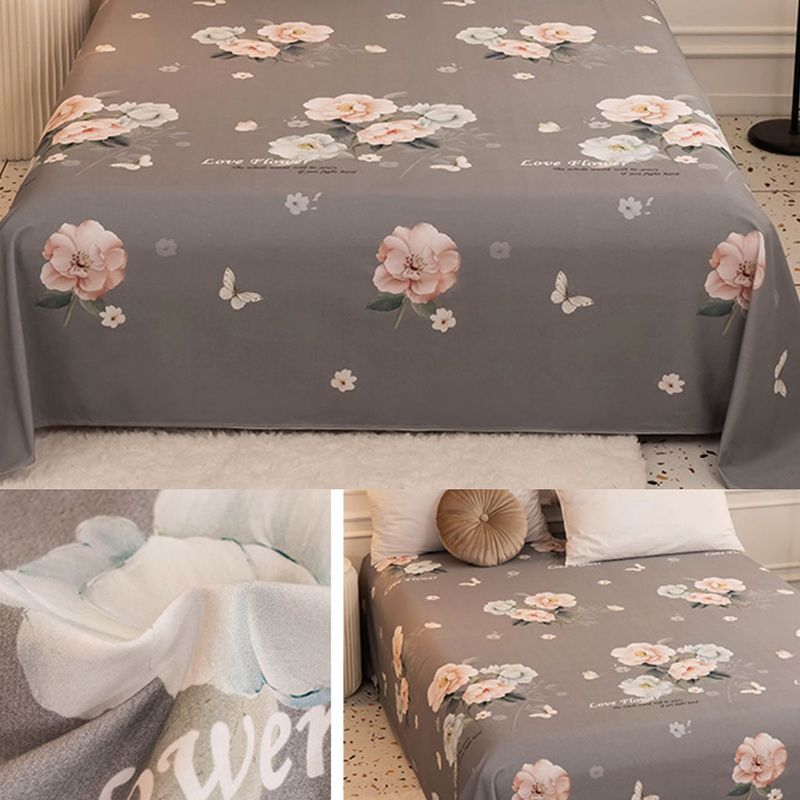 Floral Pattern Bed Sheet Breathable Skin-friendly Bed Sheet Set