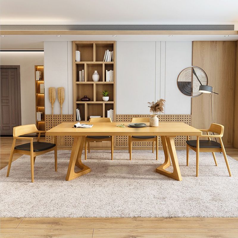 Modern 1/5/7 Pieces Dining Set Rectangle Pine Wood Dining Table for Kitchen Dining Room