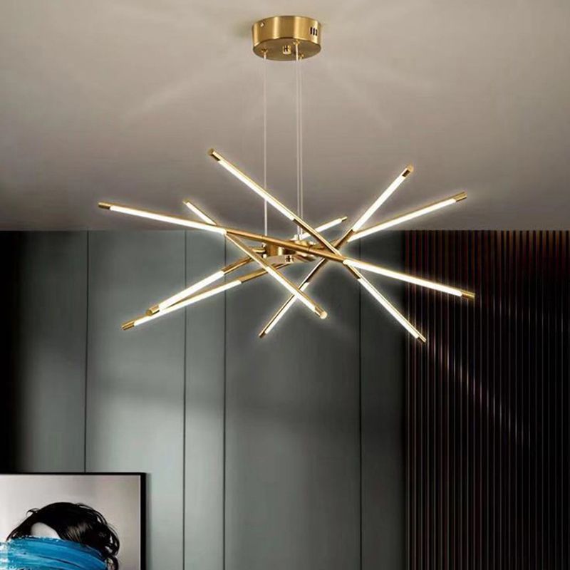 Minimalismo de lámpara de oro Luz Multi Light Light para sala de estar para sala de estar