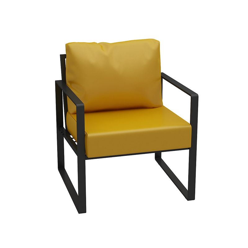 26.77" W Faux Leather Square Arm Sofa Contemporary Sofa for Living Room