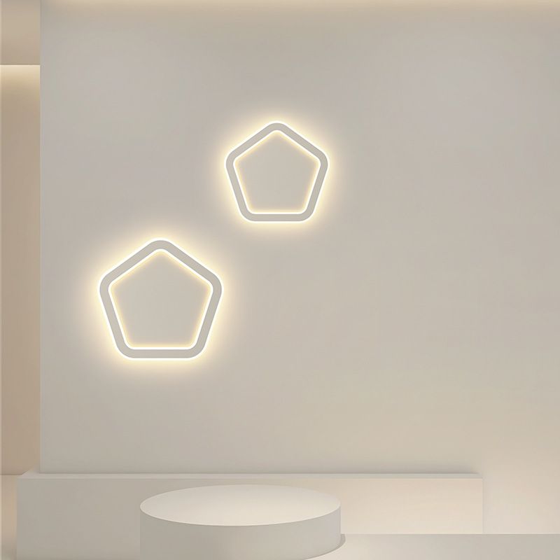 LED Wall Lamp 1-Light Simple Wall Mount Lamp with Acrylic Shade for Bedroom