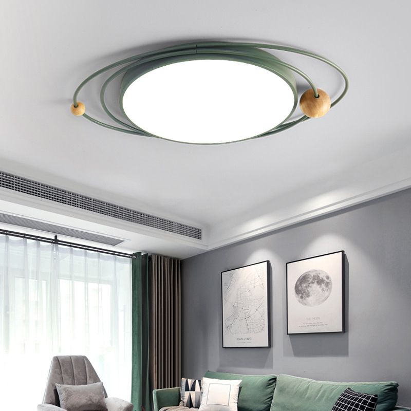 Nordic Orbit-vormige inbouwlamp acryl kinderslaapkamer LED-plafondgemonteerde lamp