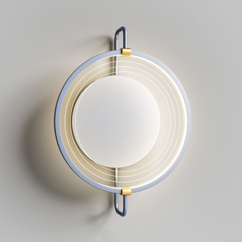 Luz de pared LED creativa estilo moderno de luz redonda de luz para dormitorio