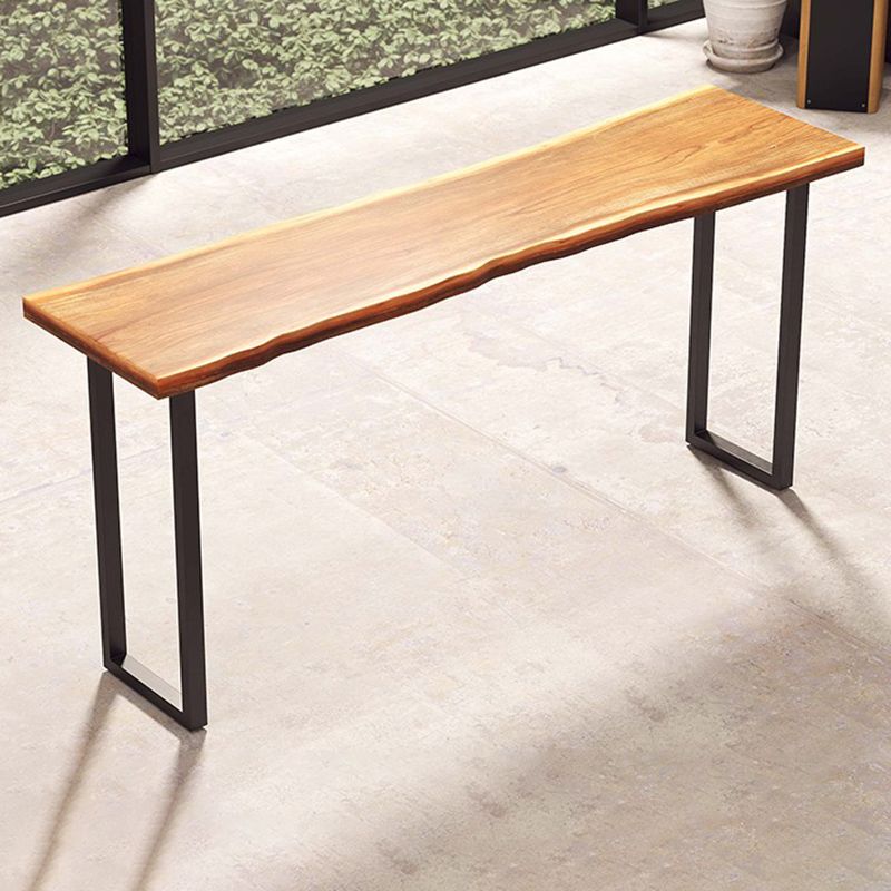 Industrial Rectangle Bar Height Table Solid Wood Top Bar Table for Dining Room
