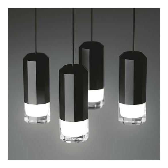 Línea de iluminación colgante de metal contemporáneo 1/3/9 Luz de techo negro ligero Luz de techo negro para sala de estar