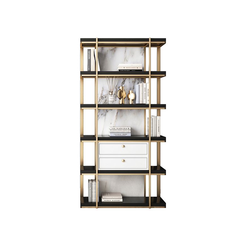 Engineered Wood Glam Bookcase Standard Closed Back Bookshelf