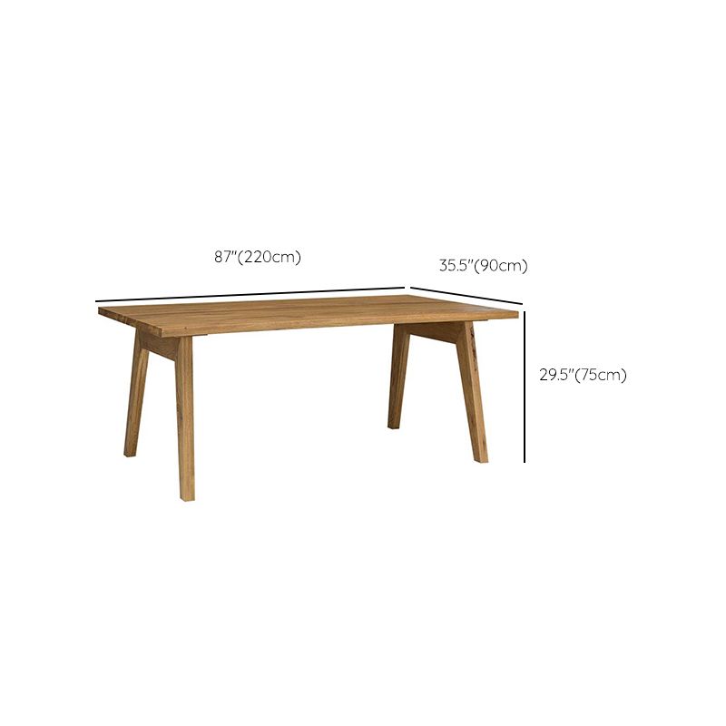 Rectangle Tripod Dinner Table Dining Room Solid Wood Dining Table