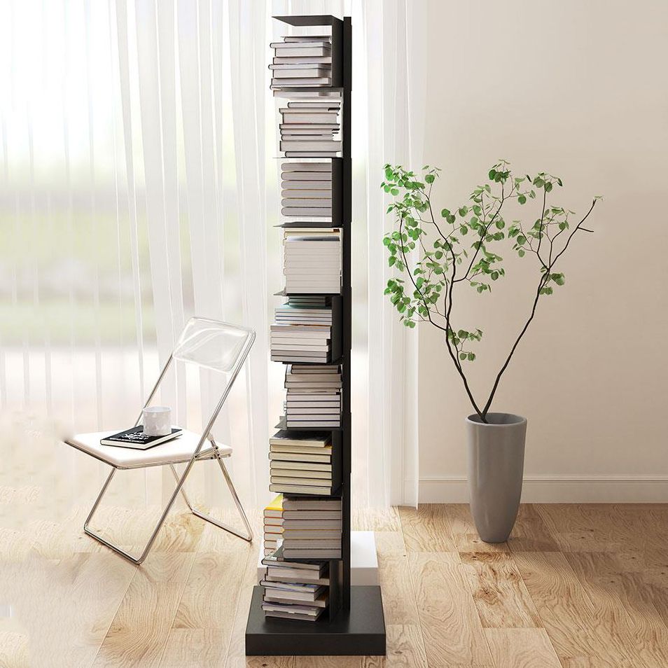 Closed Back Bookshelf Contemporary Style Invisible Bookcase for Study Room