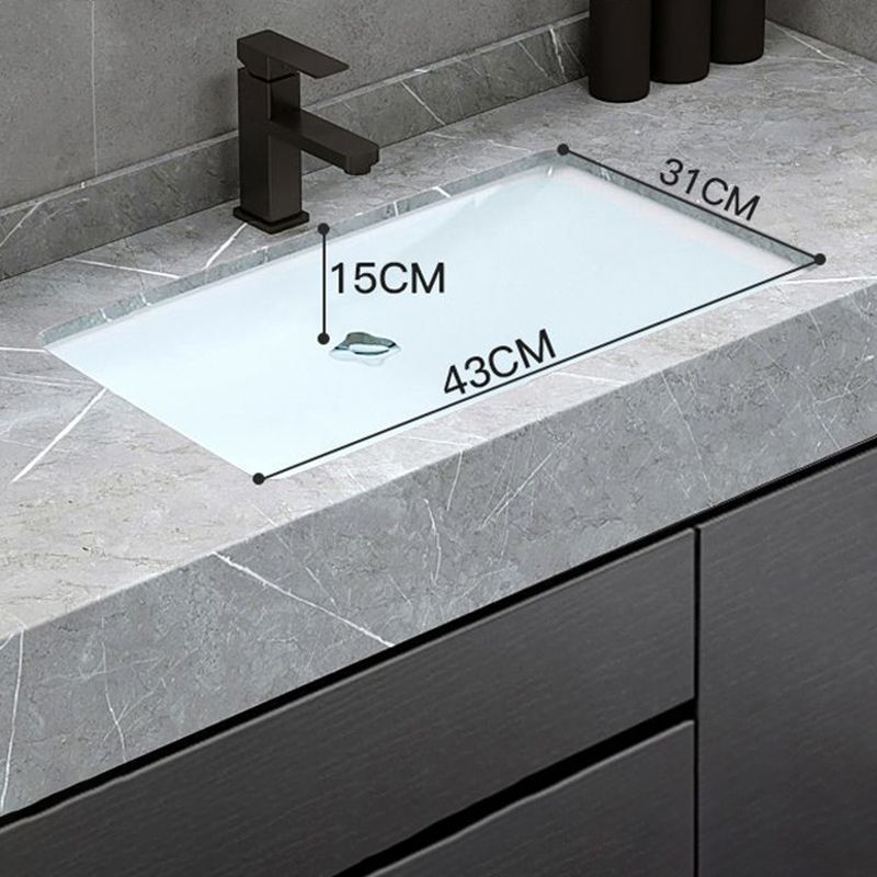 Gorgeous Bathroom Vanity Set Mirror Gray Tone Open Console with Sink Set