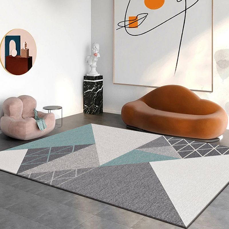 Modern Living Room Rug Graphic Indoor Rug Stain Resistant Area Carpet