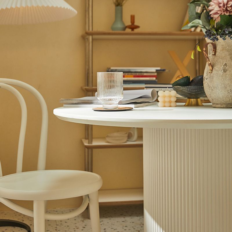 Scandinavian Pedestal Coffee Table Set Round Wooden Coffee Cocktail Table for Living Room