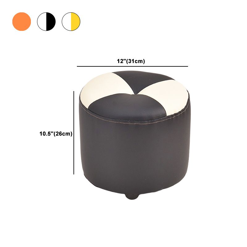 Modern Yellow Cube Water Resistant Color Piece Leather Indoor Cube