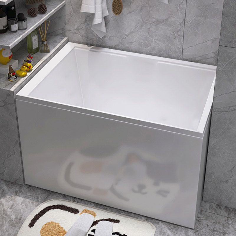 Modern Style Apron Front Bathtub Rectangular Acrylic Bathtub in White