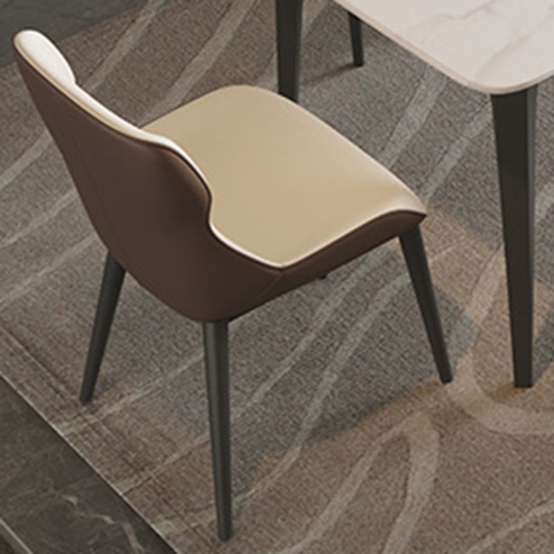 Contemporary Style 1/4/5/9 Pieces Dining Chairs Set Rectangle Stone Furniture in White