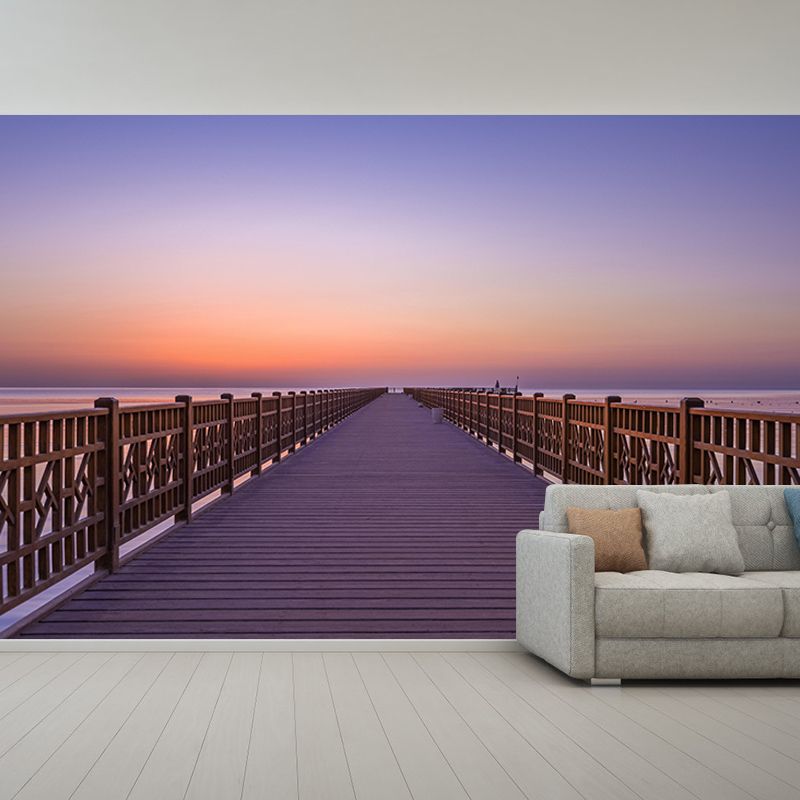 Photography Space Extension Mural Modern Style Mildew Resistant for Living Room