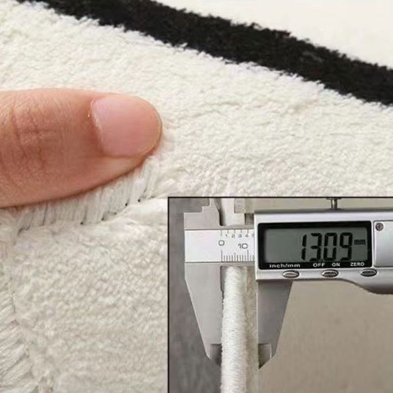 Round Ink Painting Carpet Modern Polyester Rug Stain Resistant Indoor Rug for Living Room