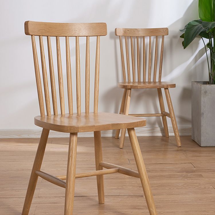 Eigentijdse Windsor rug armloze zijstoelen houten zijkant eetstoelen voor thuis