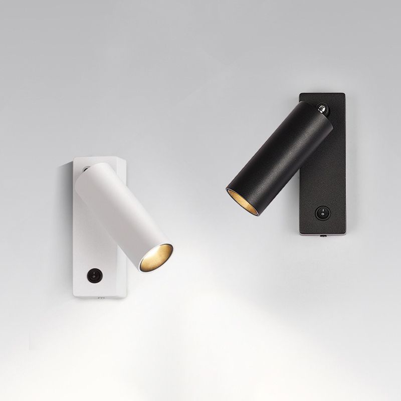 Éclairage d'applications à LED simple Dispose de luminaire mural cylindrique avec nuance métallique