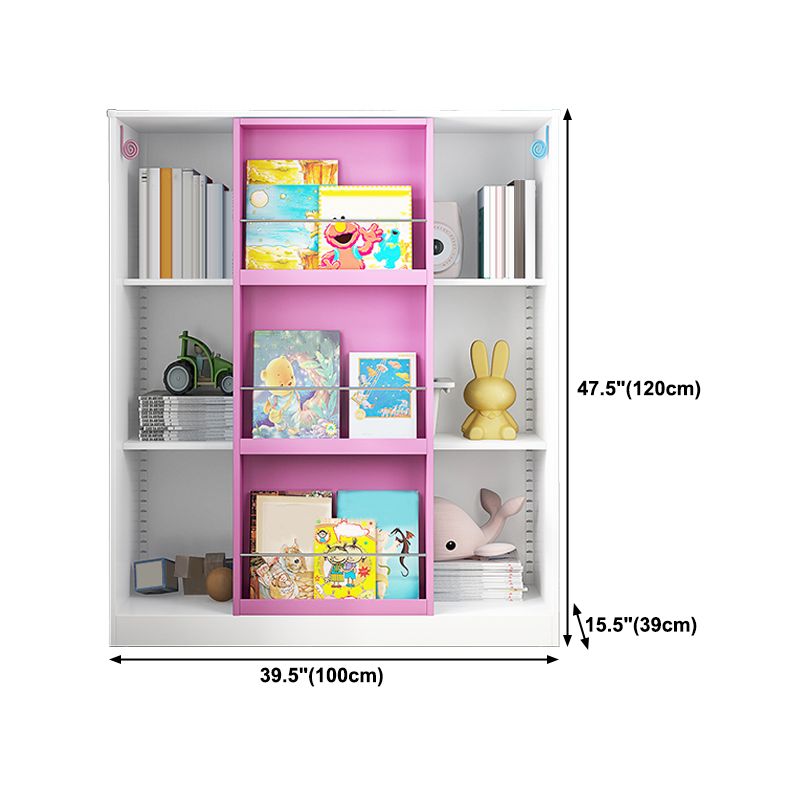 Closed Back Bookcase Modern Metal Bookshelves for Home Office