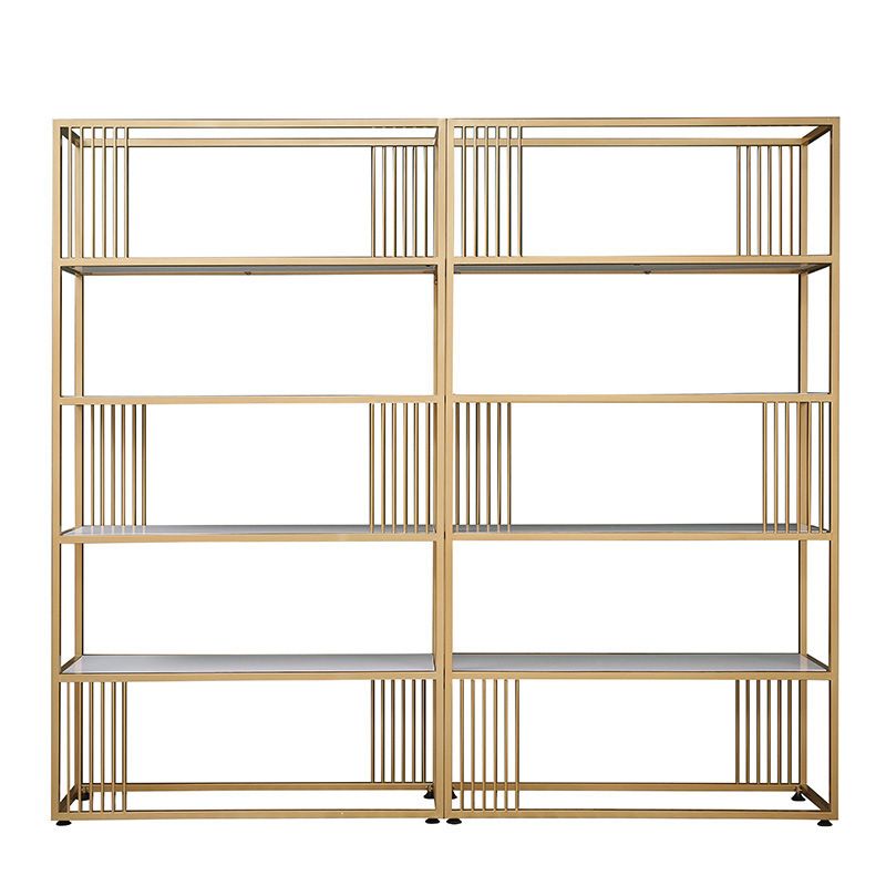 Vertical Open Shelf Bookcase Metal Etagere Book Shelf for Bedroom