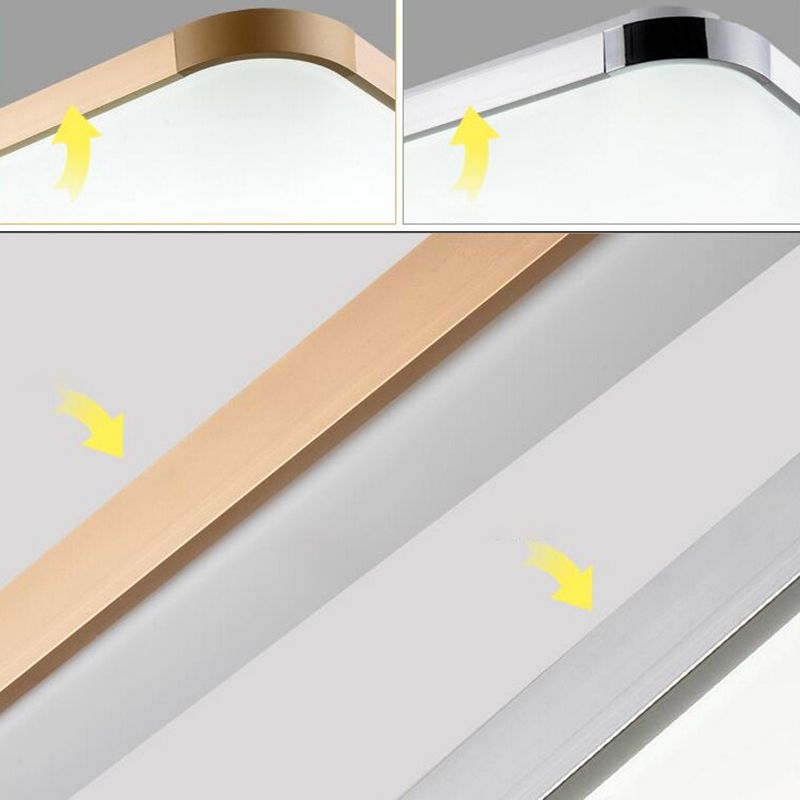 Luminaire encastré rectangulaire en aluminium, éclairage encastré LED minimaliste