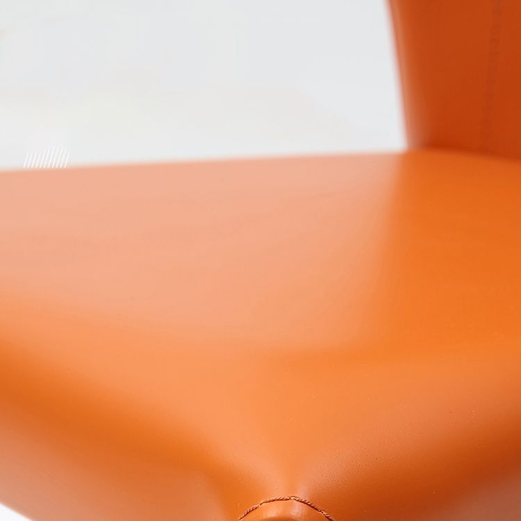 Silla de comedor de estilo moderno, sillón orejero de metal sin brazos para cocina