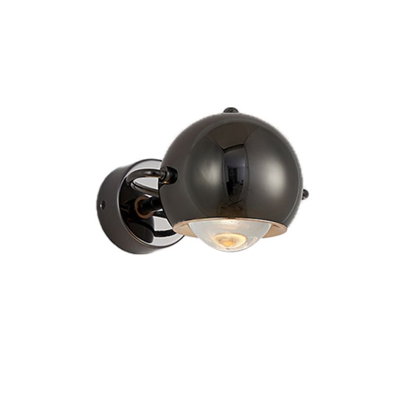 Modernism Wall Sconce Black Globe Sconce Lighting with Metal for Bedroom